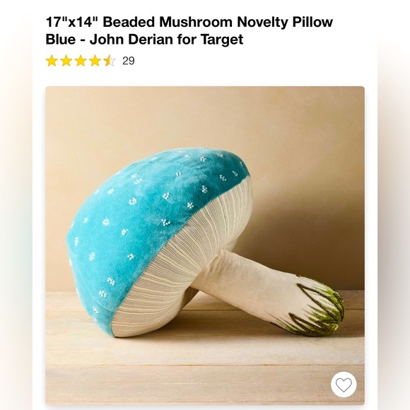 NWT John Derian stuffed mushroom - Picture 1 of 5